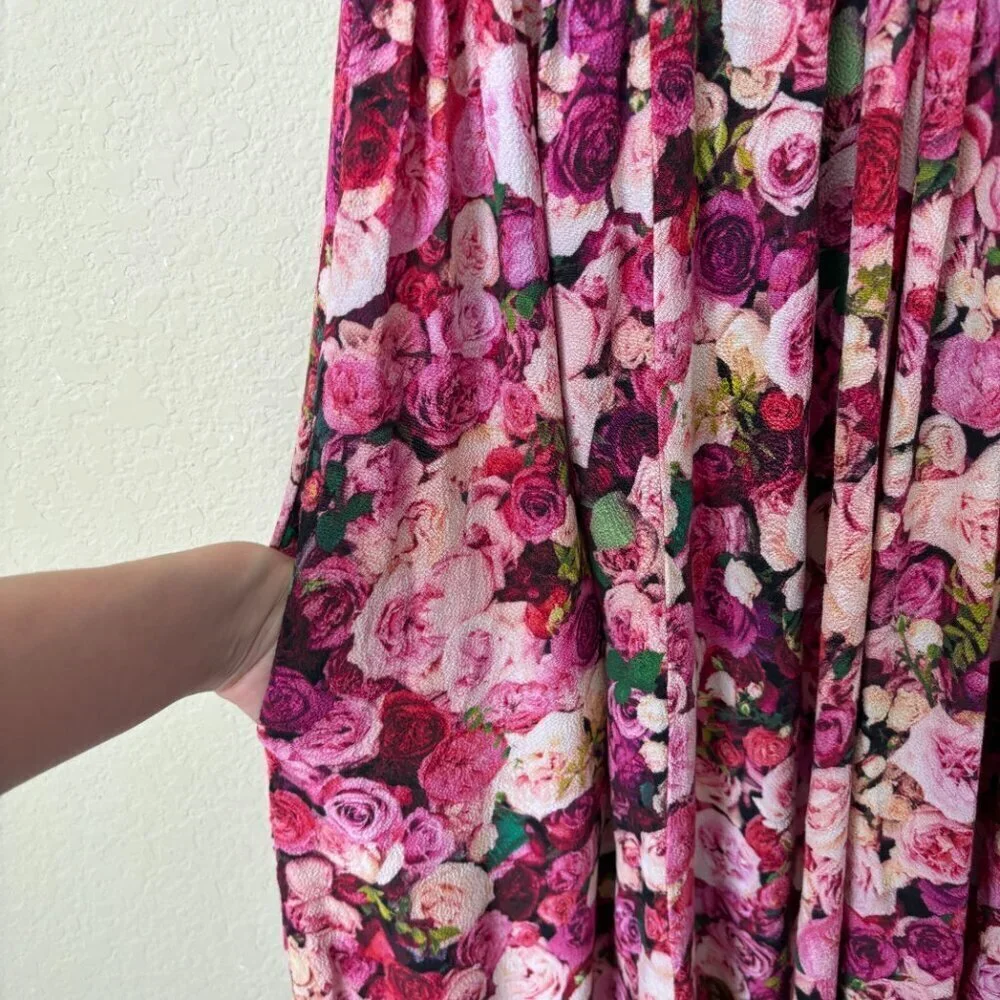 Kate Spade New York Rose Print Tie Back Dress
